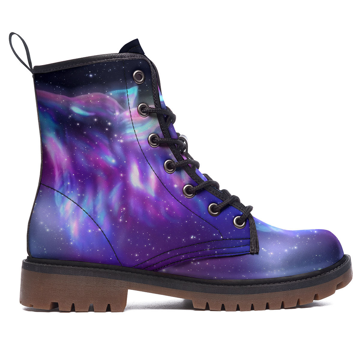 Wolf Spirit Aurora Howling Print Work Boots-grizzshop