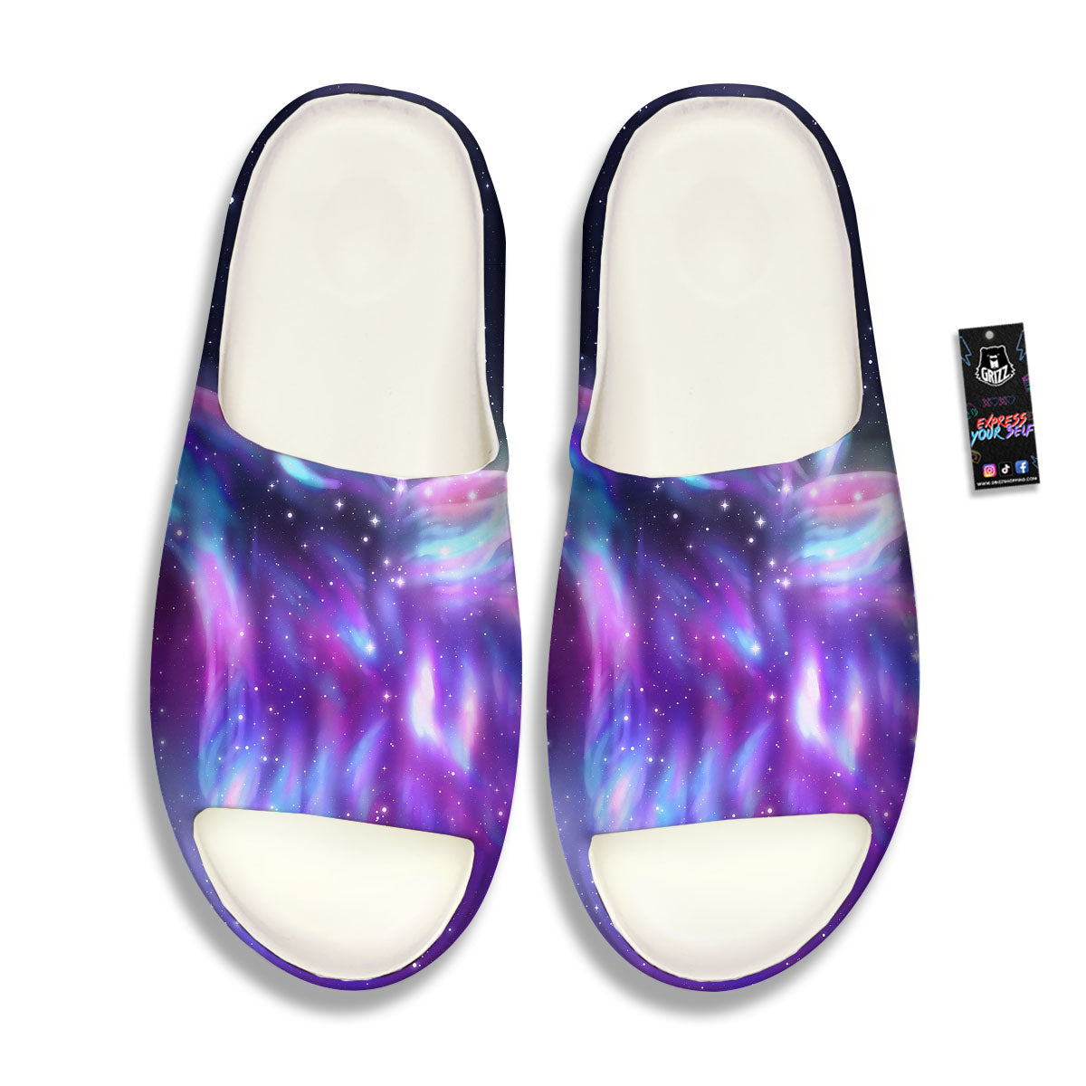 Wolf Spirit Aurora Howling Print Sandals-grizzshop