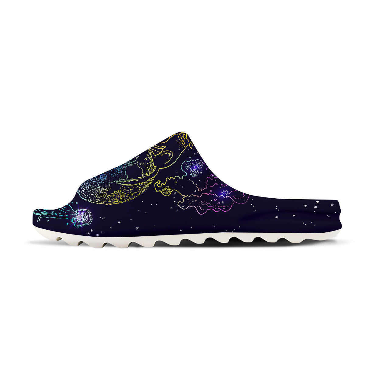 Wolf Spirit Galaxy Howling Print Sandals-grizzshop
