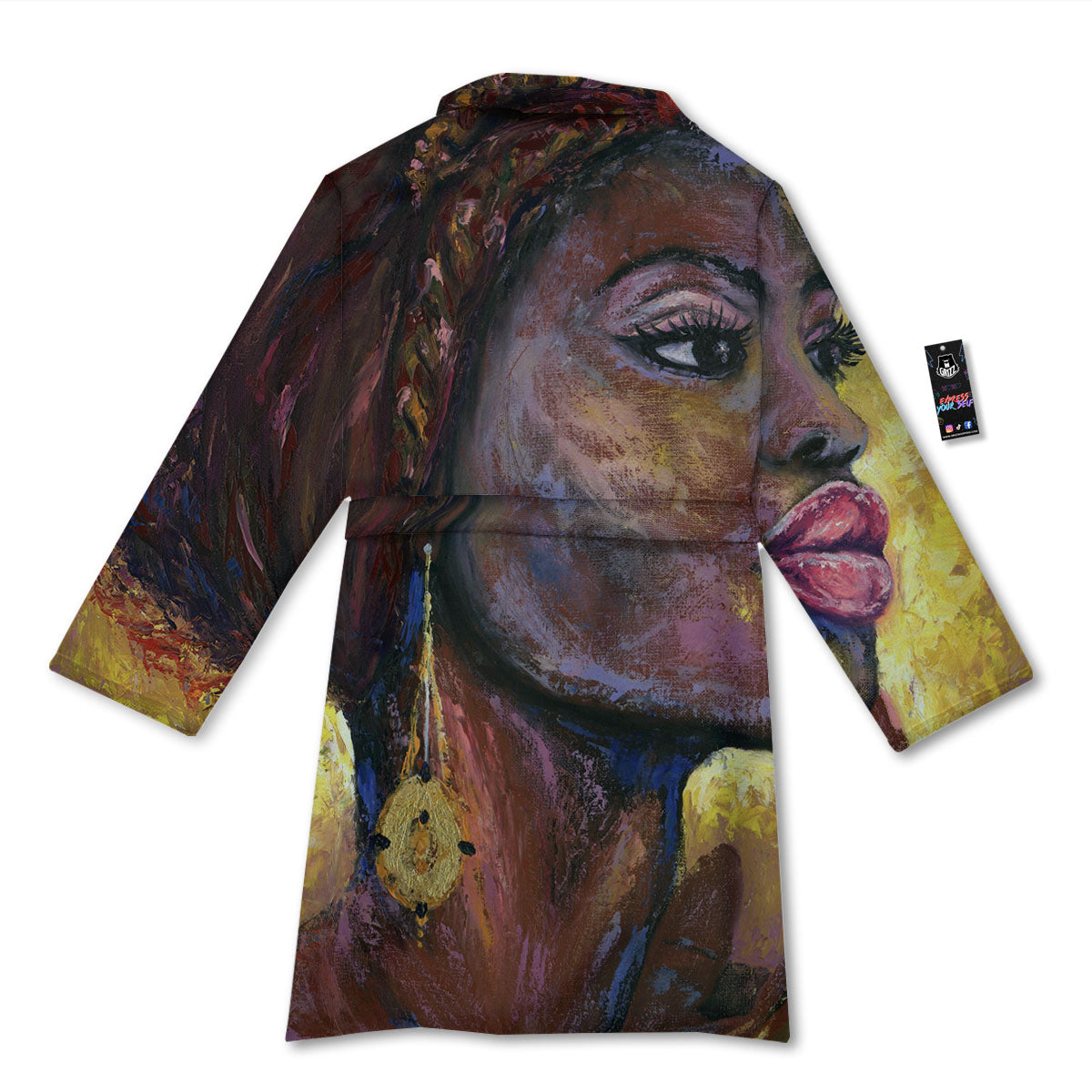 Woman African Print Bathrobe-grizzshop