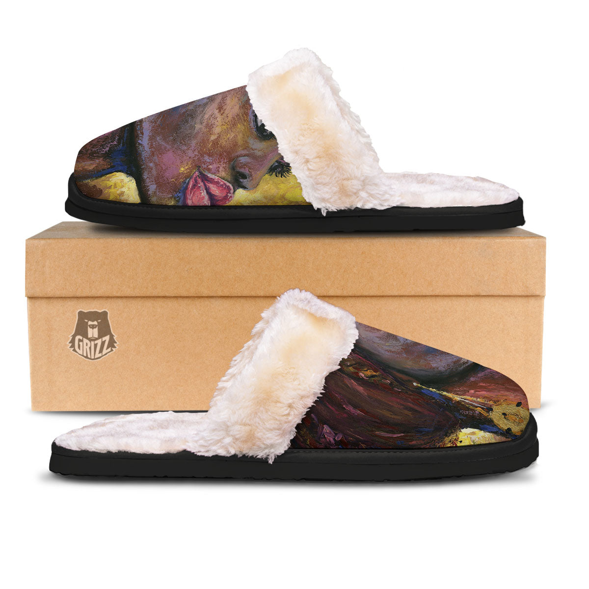 Woman African Print Slippers-grizzshop