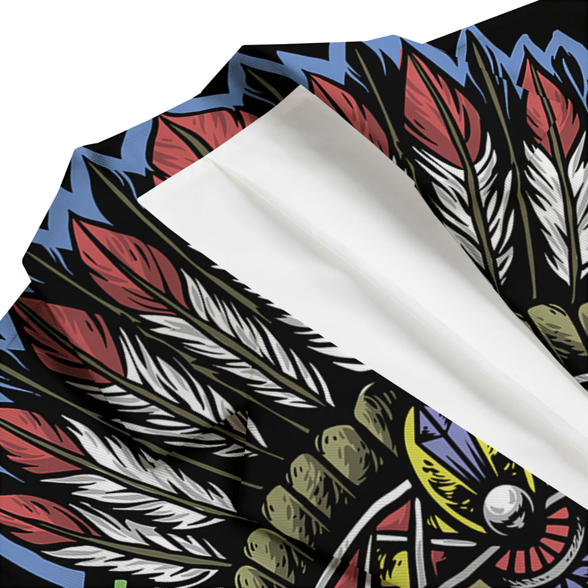 Woman Portrait Native Indian Print Men's Blazer-grizzshop