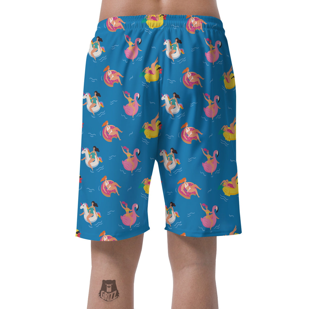 Women Swimming In The Sea Print Pattern Men's Shorts-grizzshop