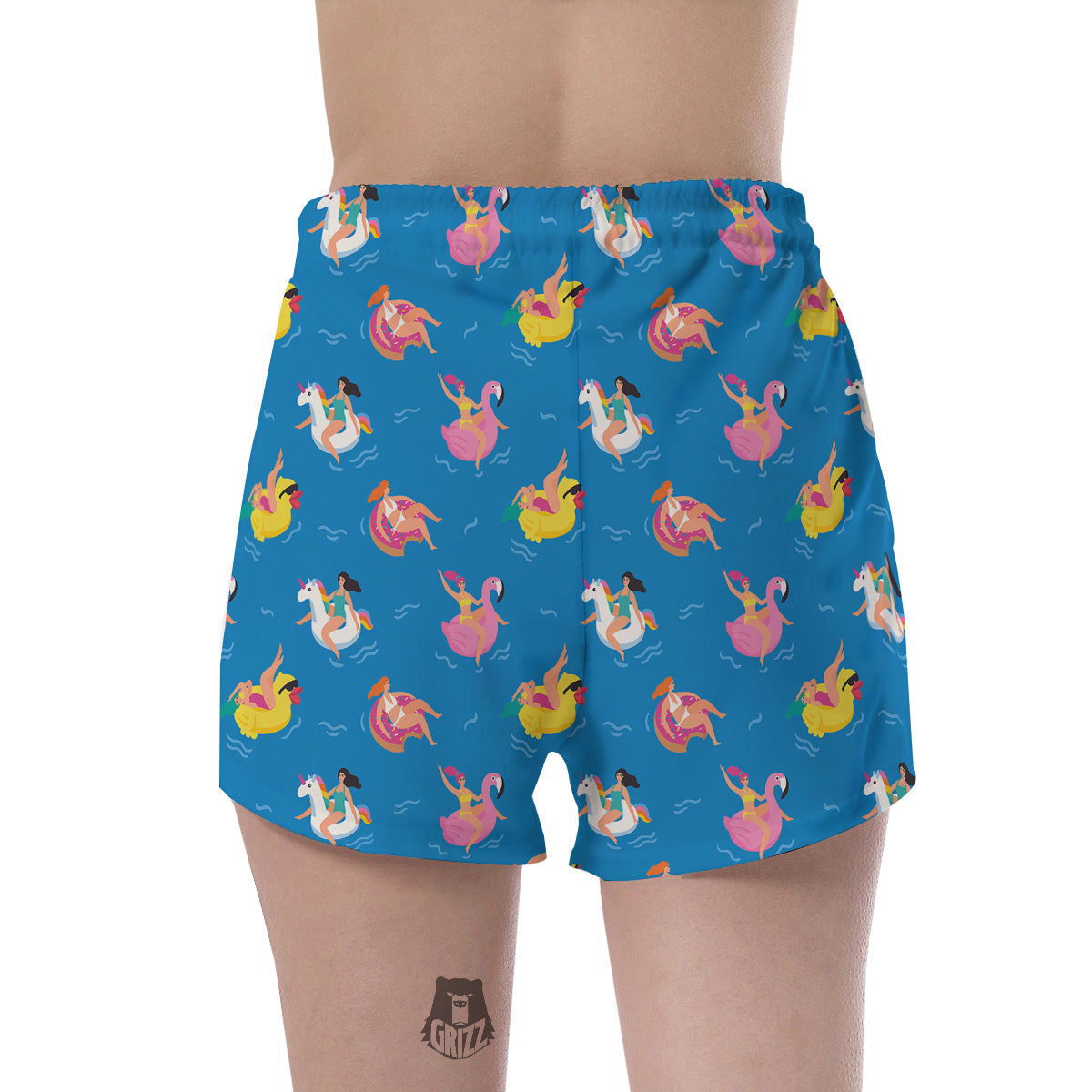 Women Swimming In The Sea Print Pattern Women's Shorts-grizzshop