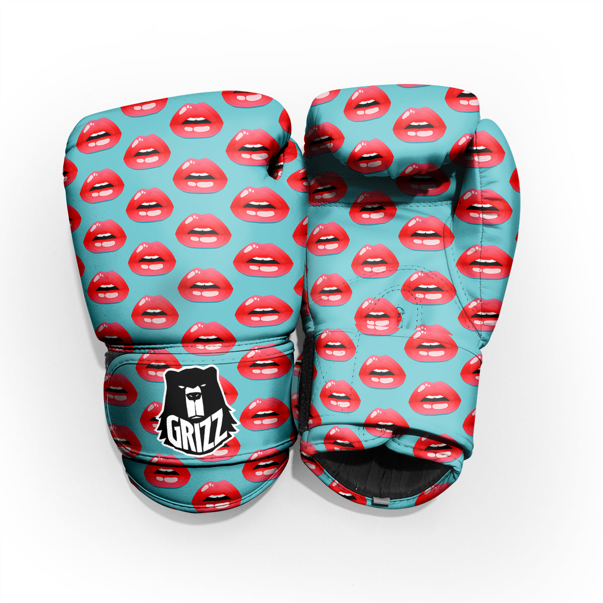 Women's Lips Print Pattern Sparring Gloves-grizzshop