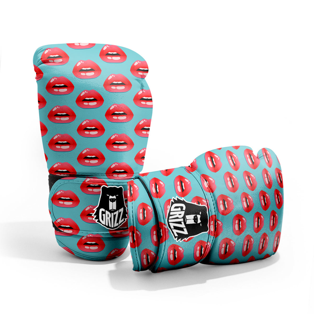 Women's Lips Print Pattern Sparring Gloves-grizzshop