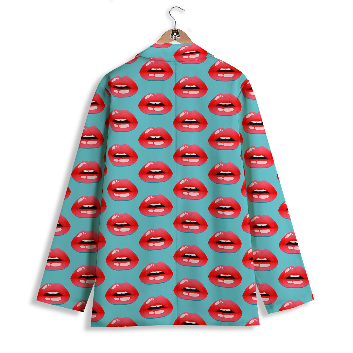 Women's Lips Print Pattern Women's Blazer-grizzshop