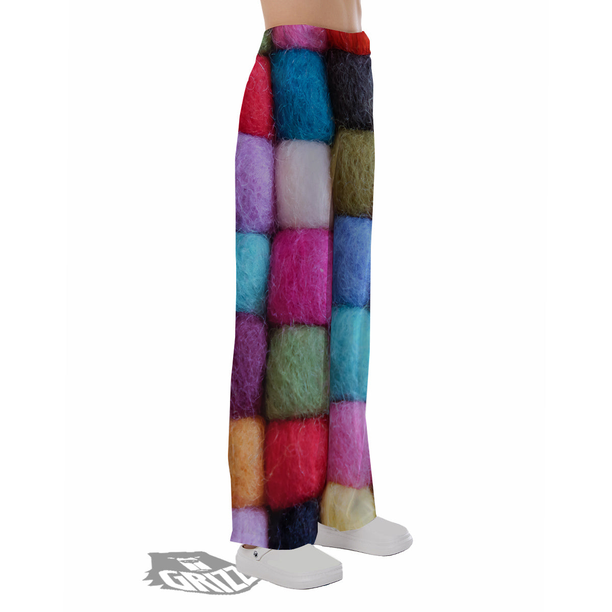 Wool Yarns Colorful Print Pajama Pants-grizzshop
