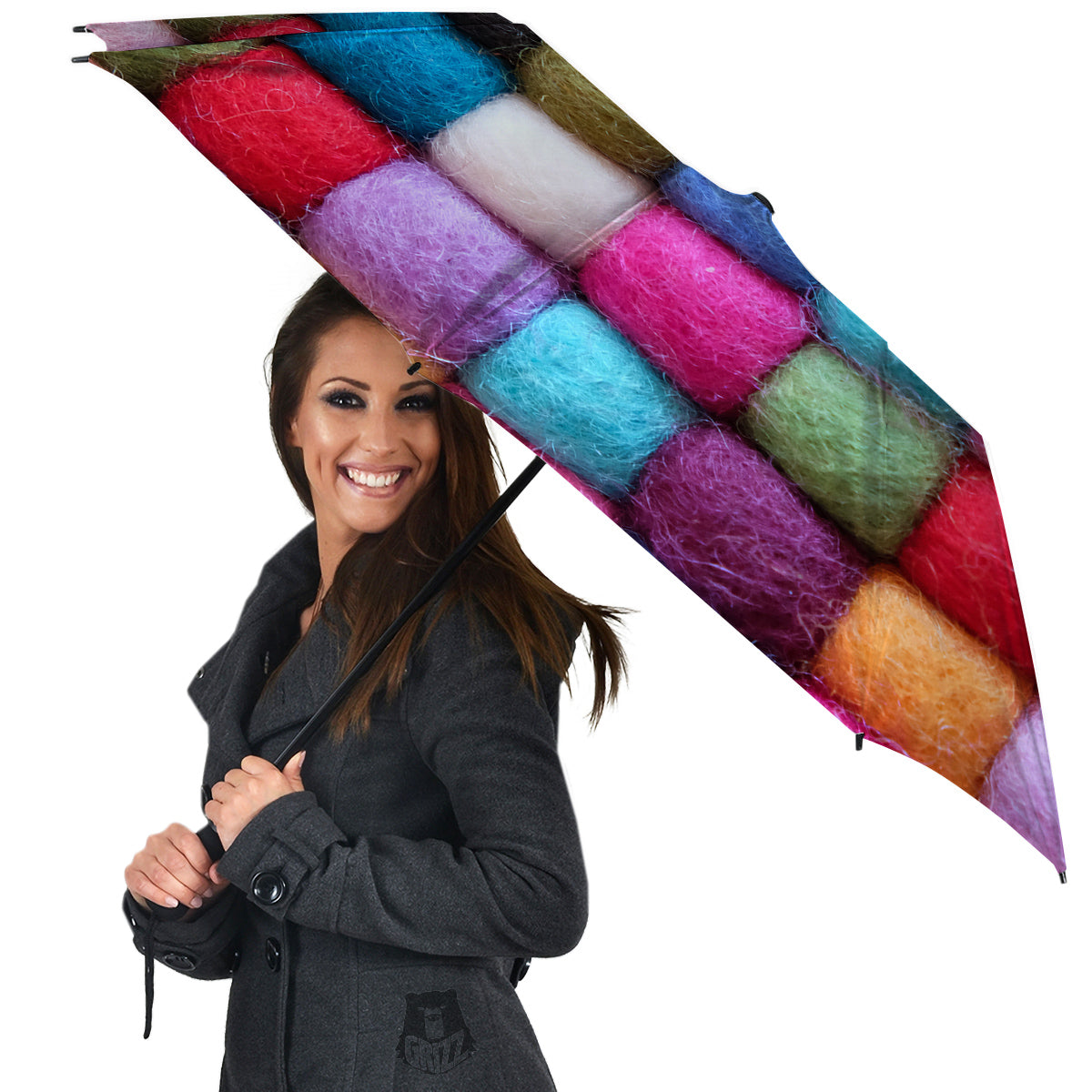Wool Yarns Colorful Print Umbrella-grizzshop