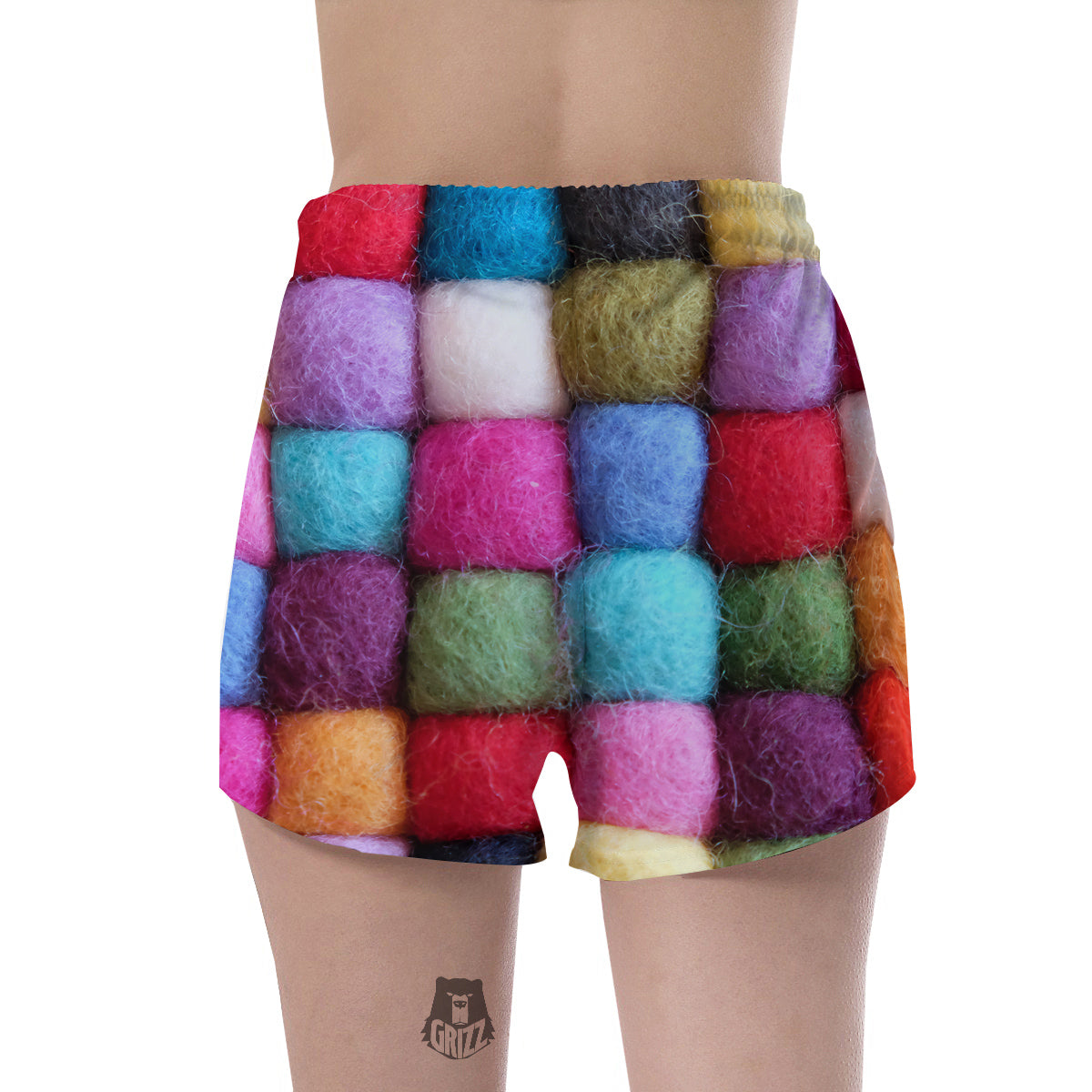 Wool Yarns Colorful Print Women's Shorts-grizzshop