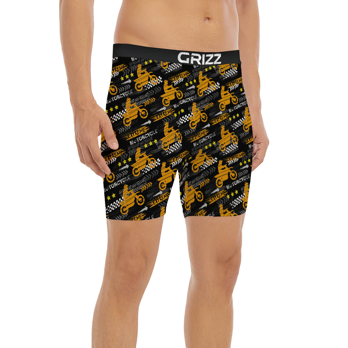 Words Motorcycle Print Pattern Boxer Briefs-grizzshop