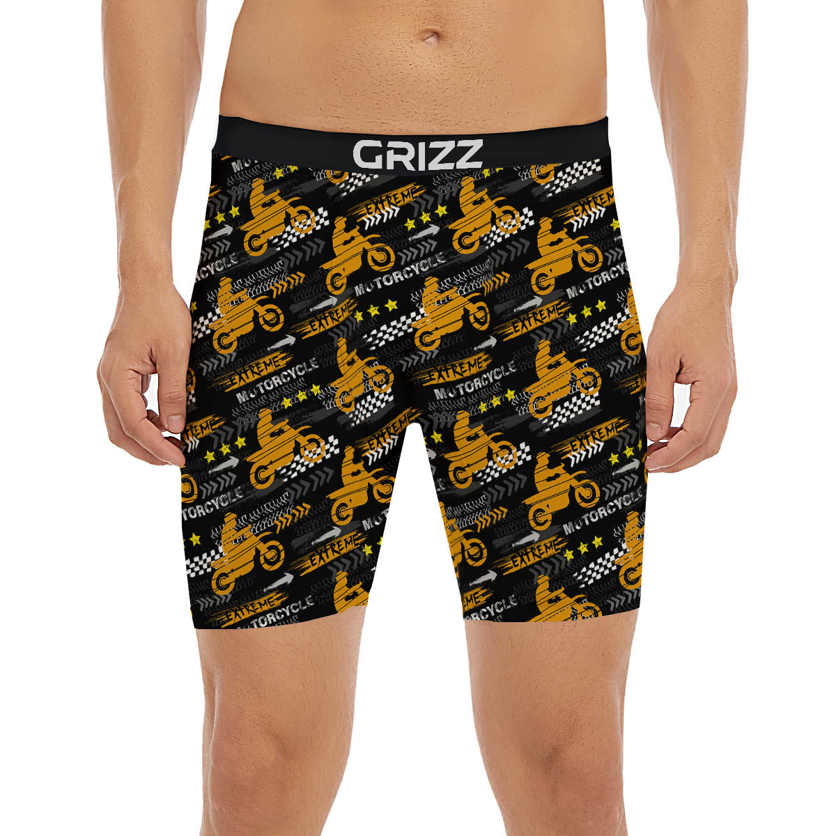 Words Motorcycle Print Pattern Boxer Briefs-grizzshop