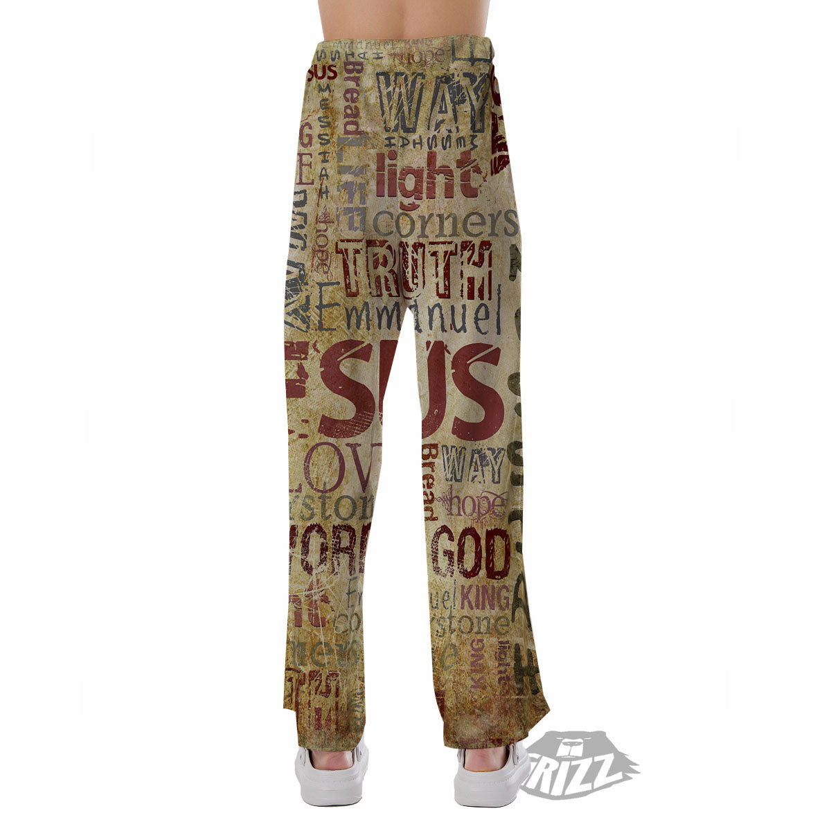Words Old Religious Print Pajama Pants-grizzshop