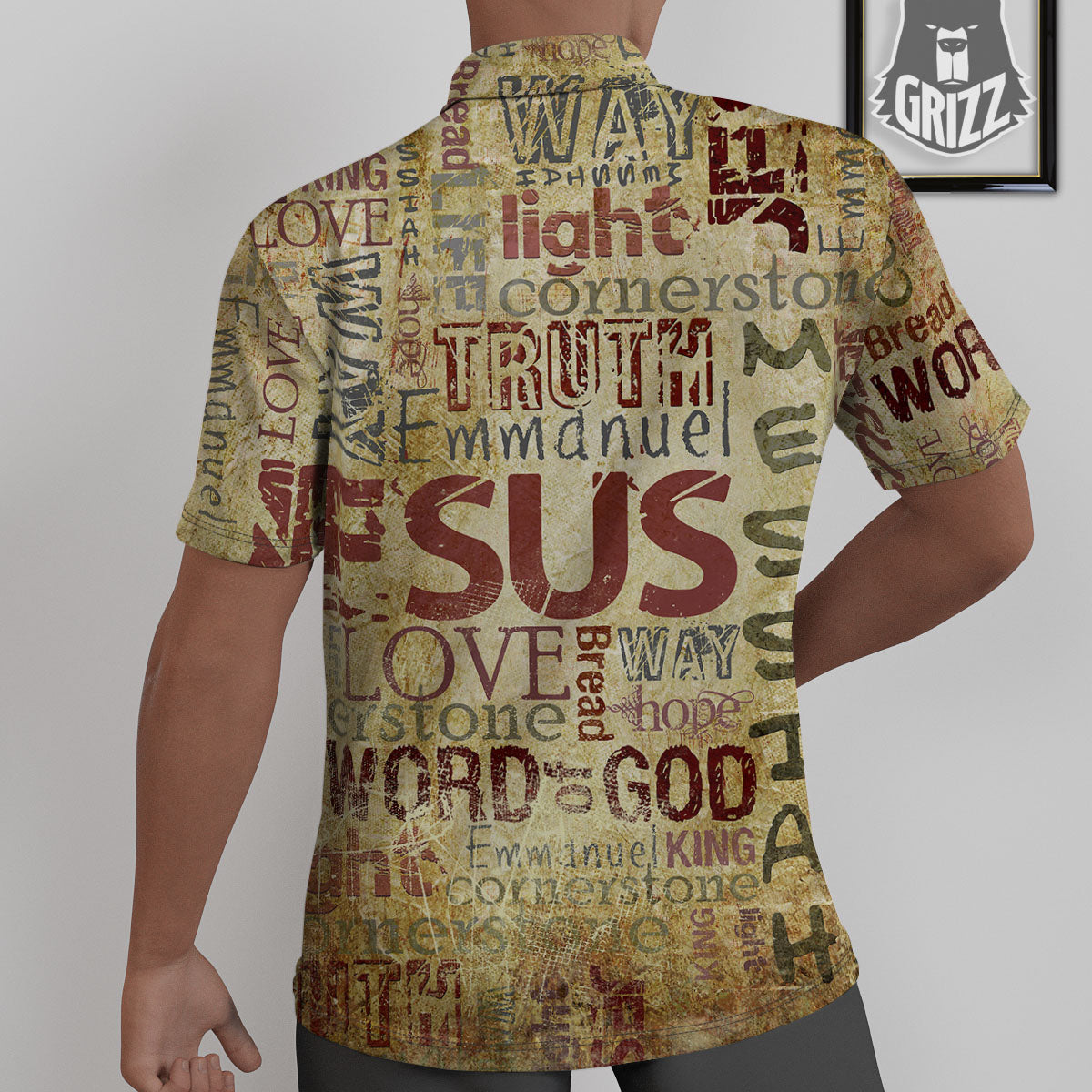 Words Old Religious Print Untucked Shirts-grizzshop