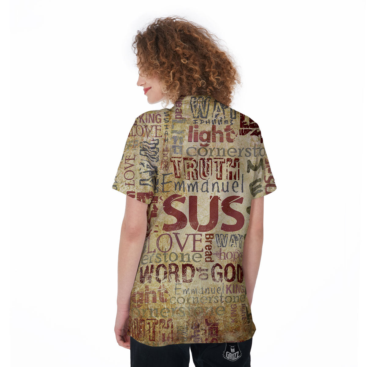 Words Old Religious Print Women's Golf Shirts-grizzshop