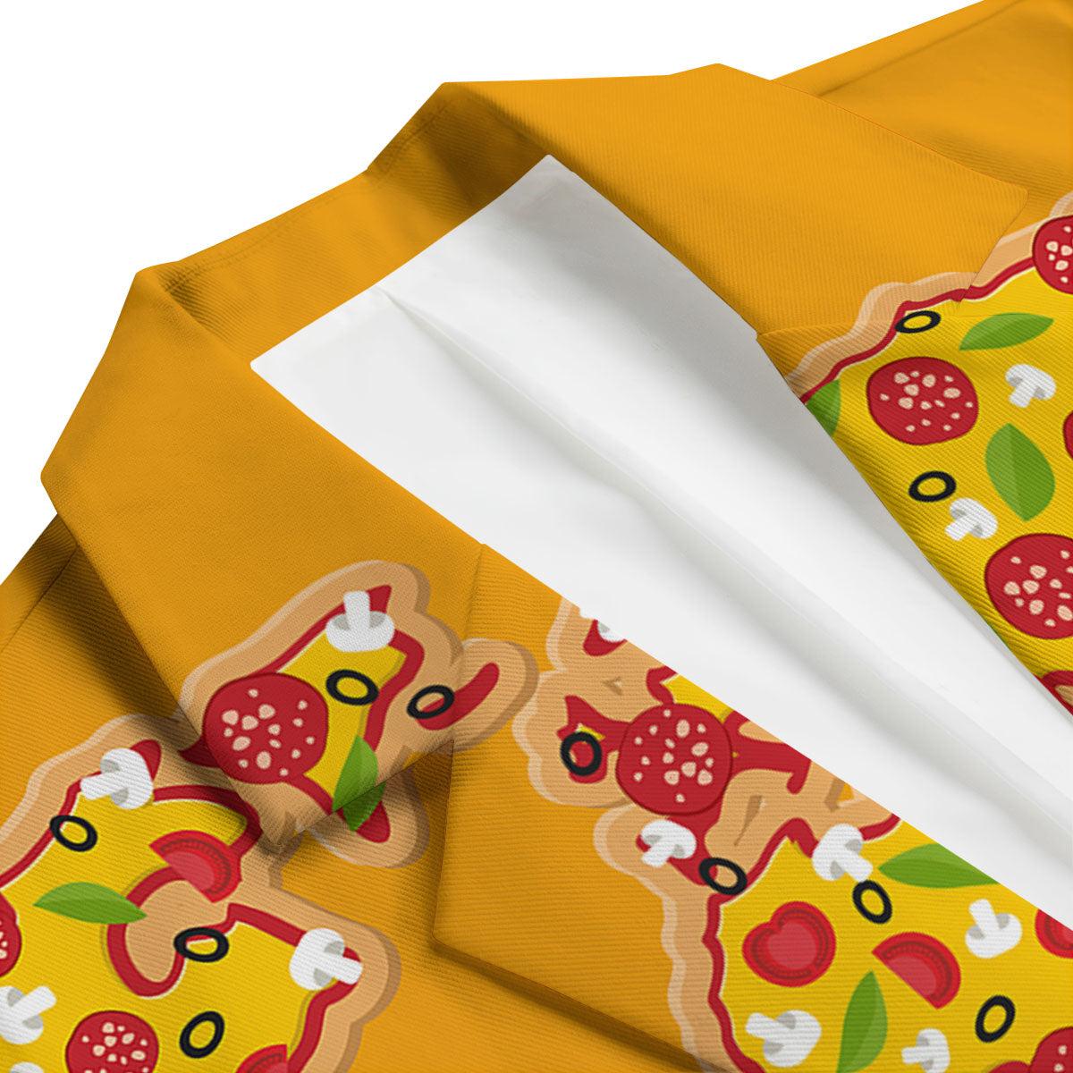 World Map Pizza Print Men's Blazer-grizzshop