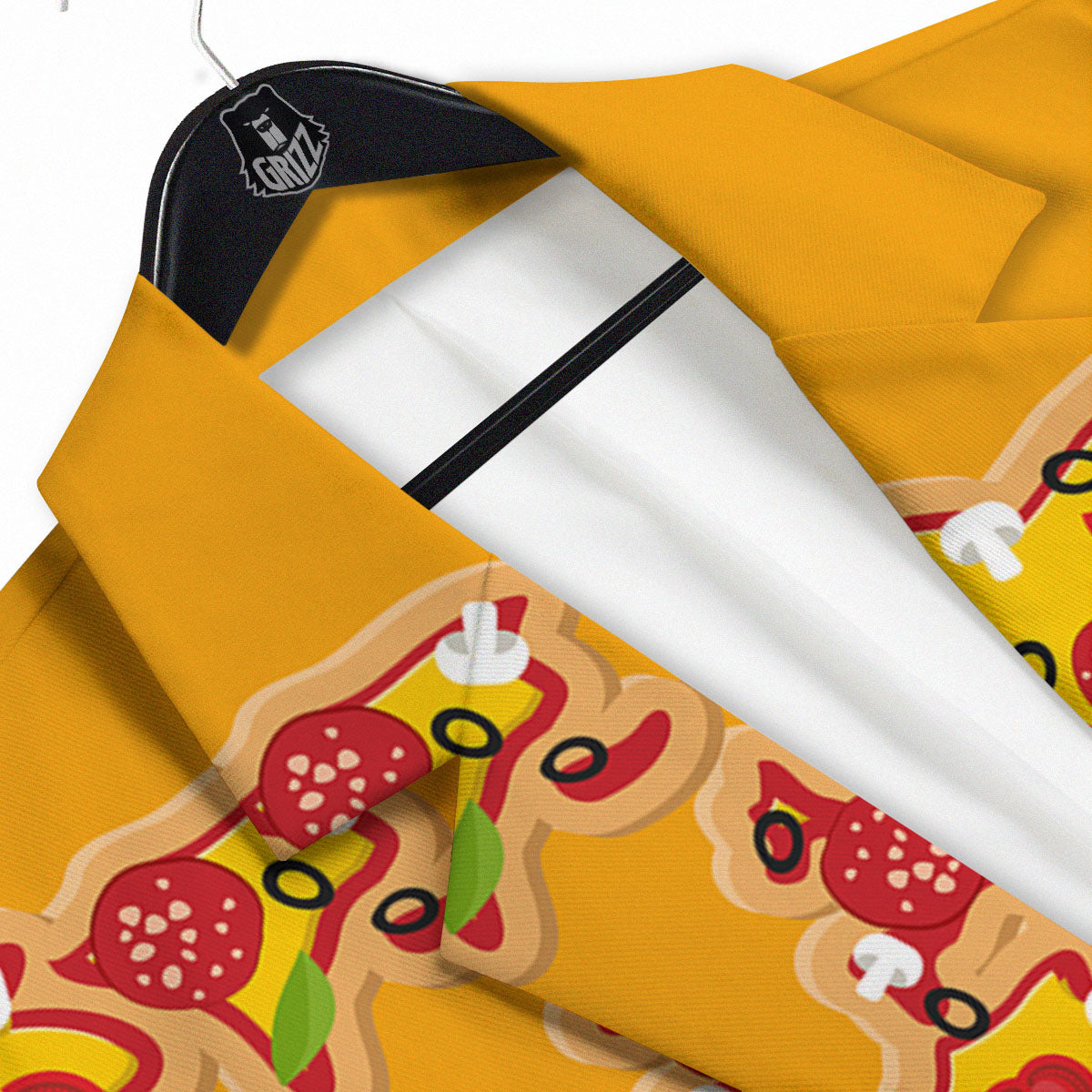 World Map Pizza Print Men's Sport Coat-grizzshop