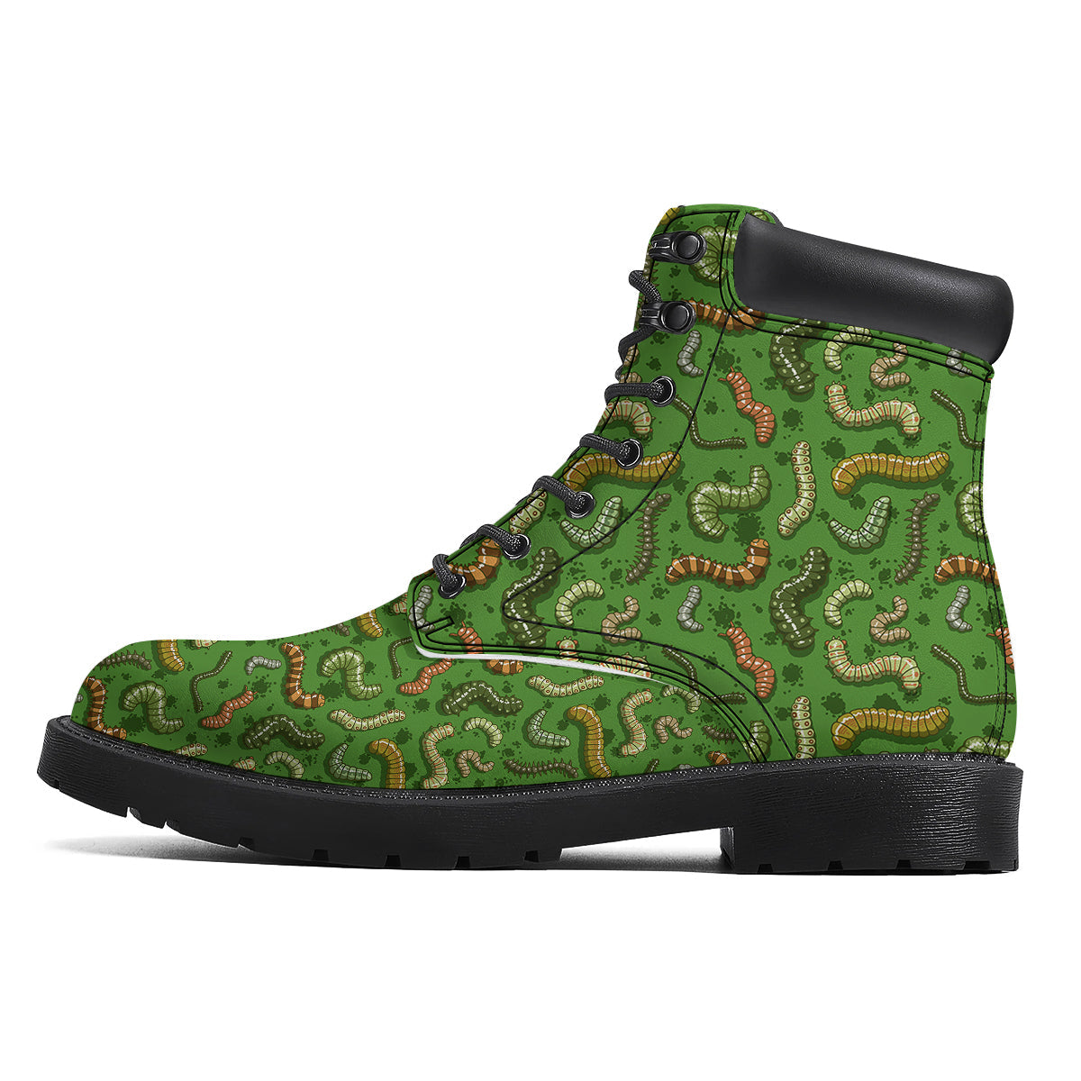 Worm Insect Green Print Pattern Boots-grizzshop