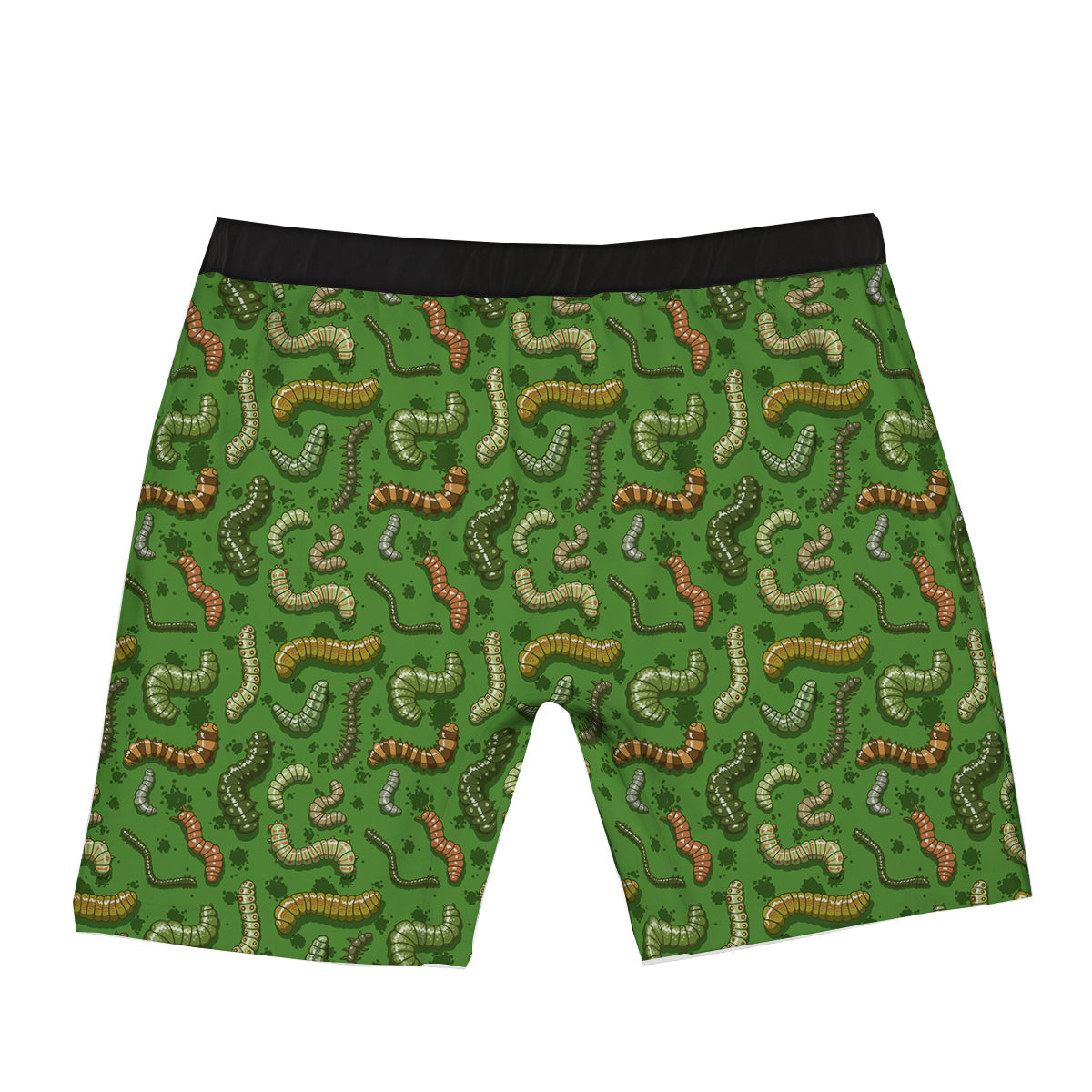 Worm Insect Green Print Pattern Boxer Briefs-grizzshop