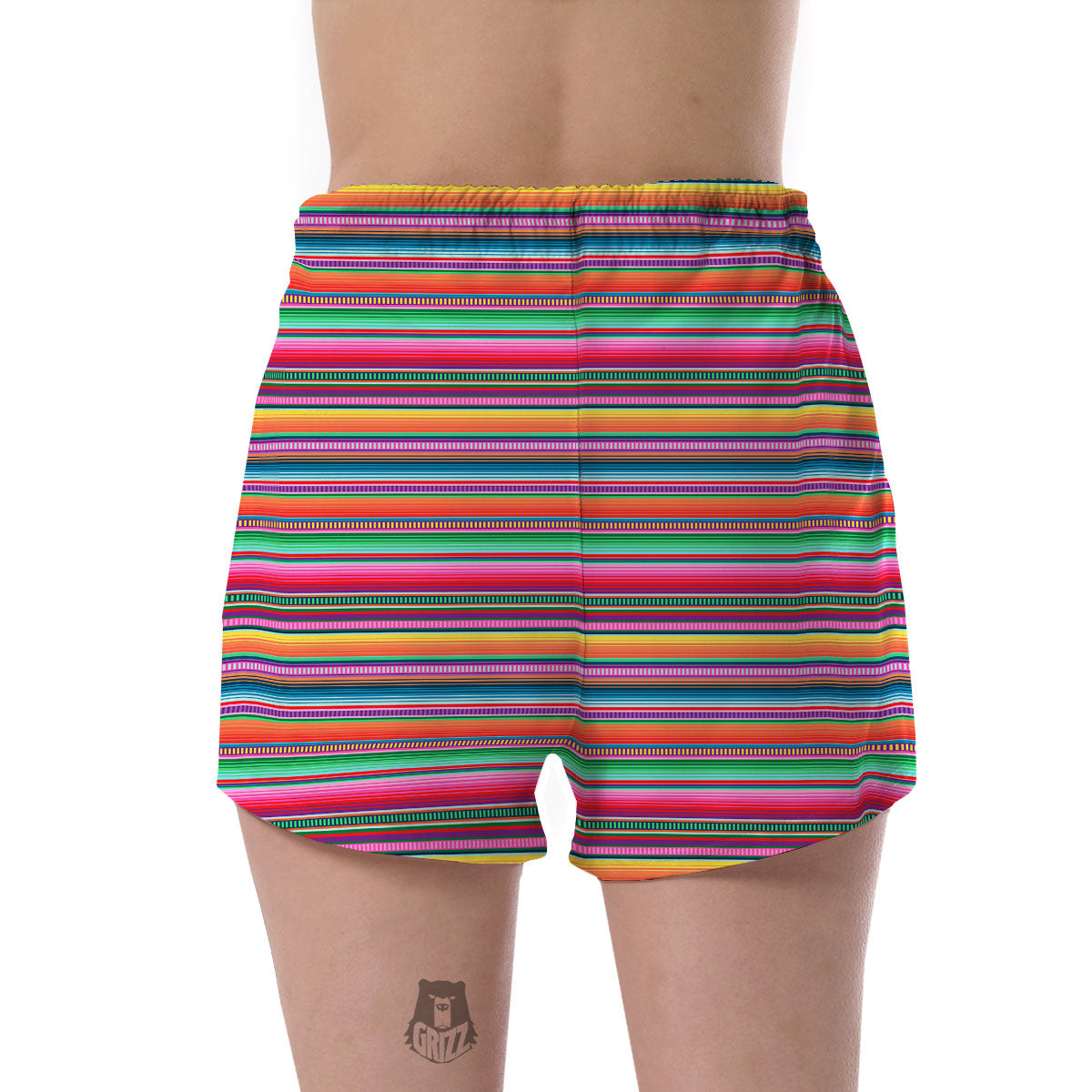 Woven Ethnic Mexican Print Pattern Women's Shorts-grizzshop