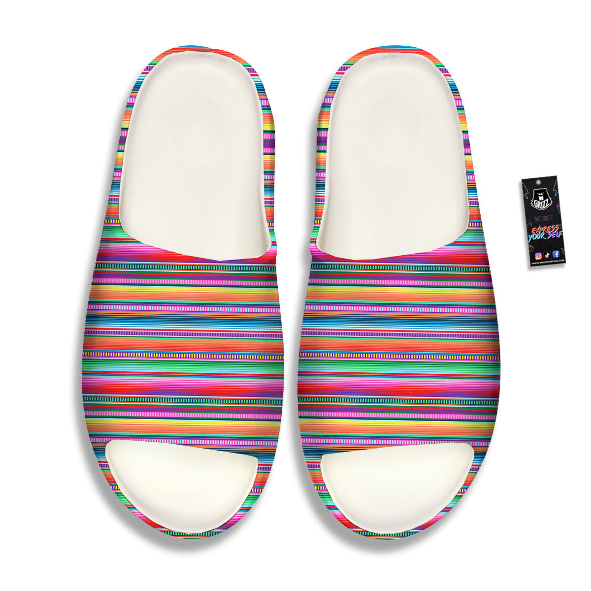 Woven Ethnic Mexican Print Pattern Sandals-grizzshop
