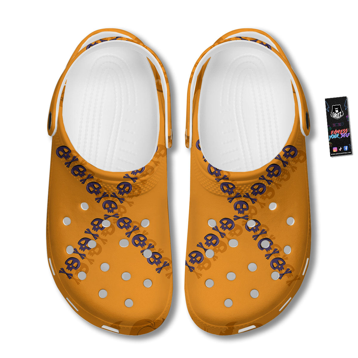 X Halloween Print Clog-grizzshop