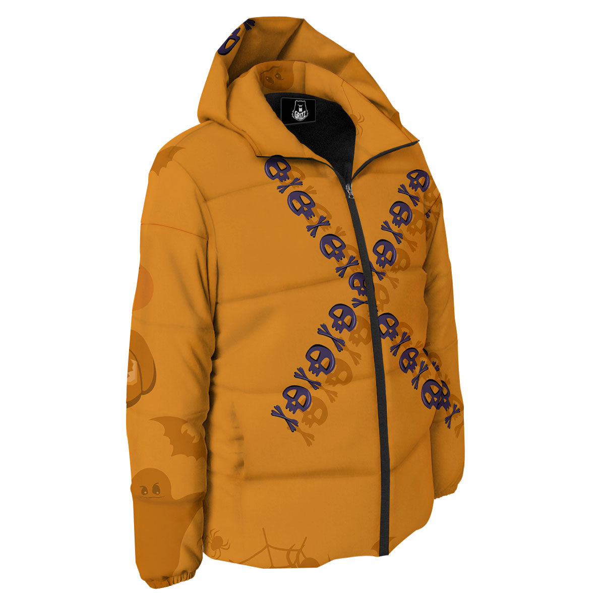 X Halloween Print Down Jacket-grizzshop