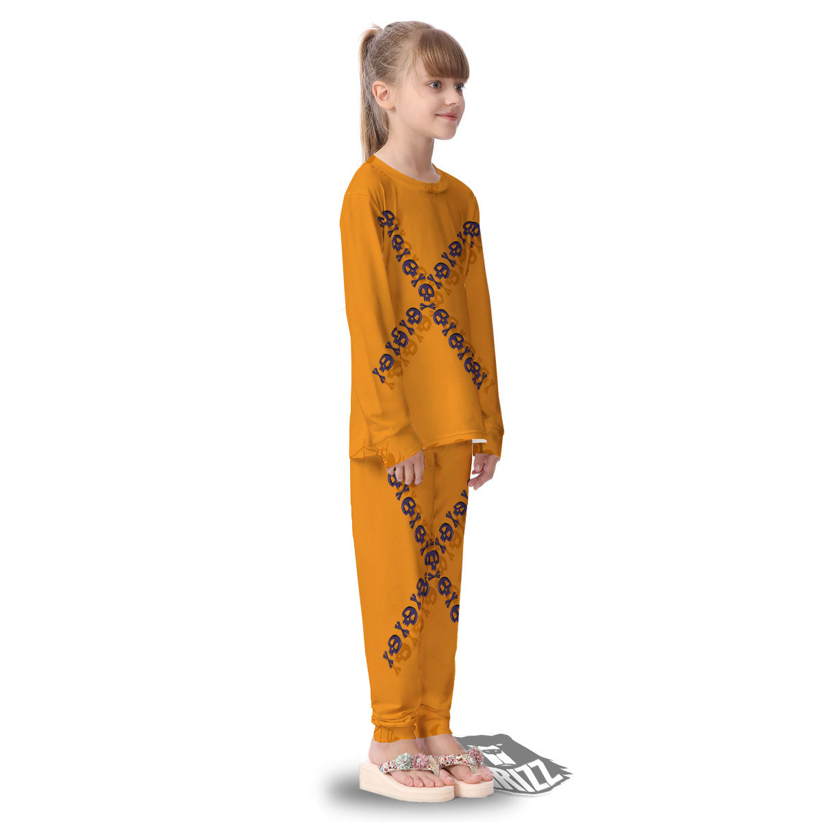 X Halloween Print Kid's Pajamas-grizzshop