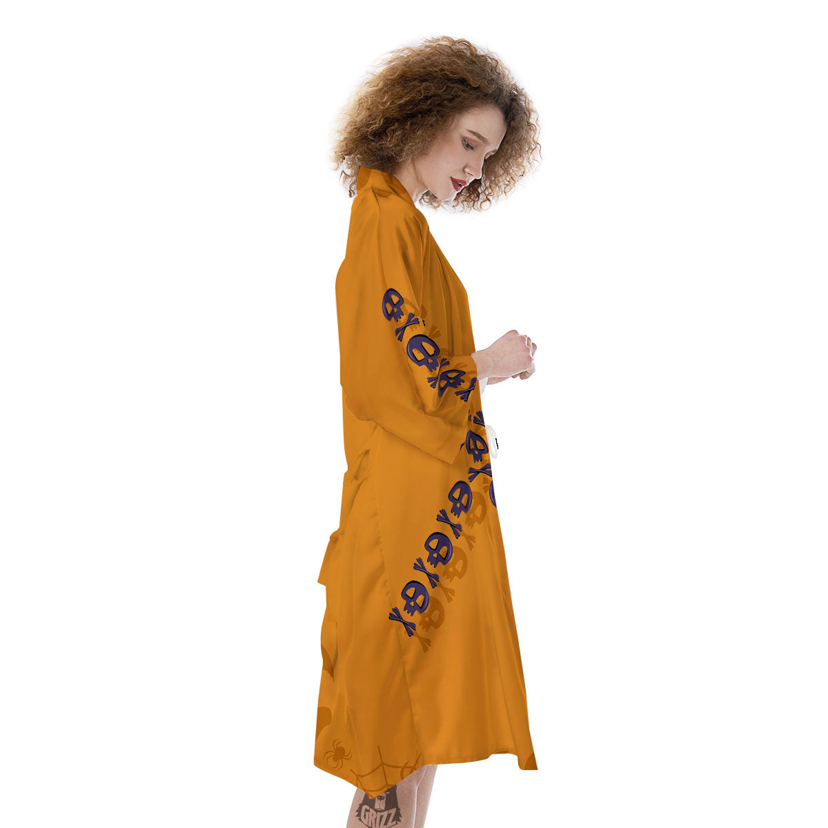 X Halloween Print Kimono-grizzshop