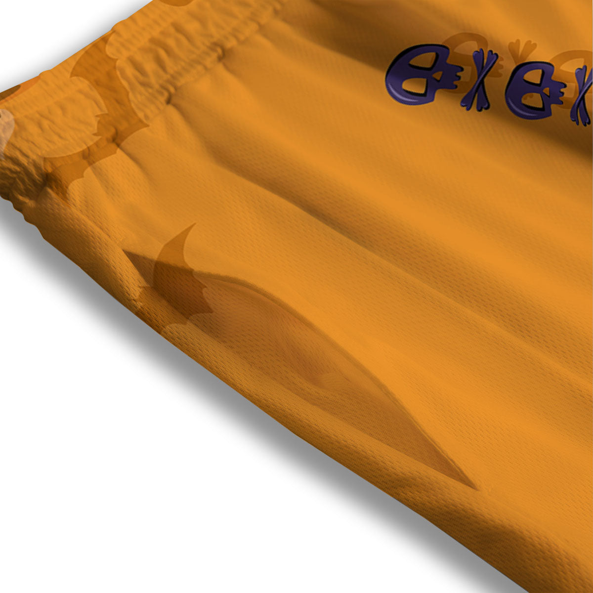 X Halloween Print Mesh Shorts