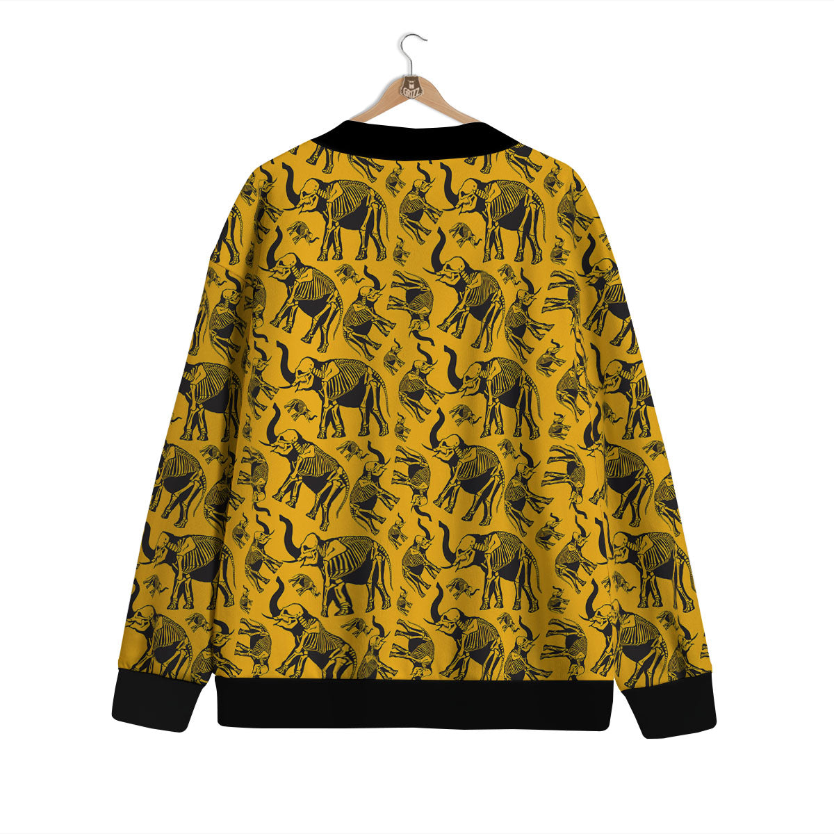 X-Ray Elephant Skeleton Print Pattern Cardigan-grizzshop