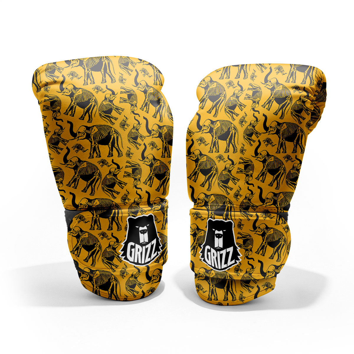X-Ray Elephant Skeleton Print Pattern Pro Boxing Glove
