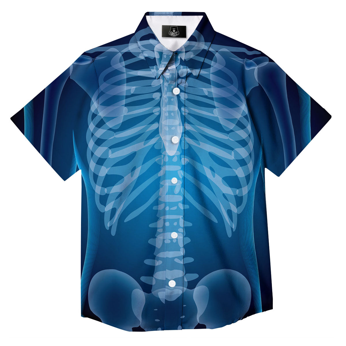 X-Ray Film Radiologist Print Button Up Shirt-grizzshop