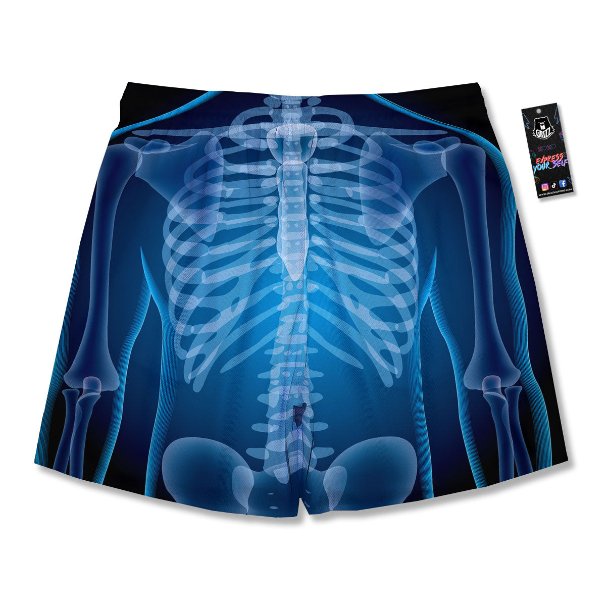 X-Ray Film Radiologist Print Men's Running Shorts-grizzshop