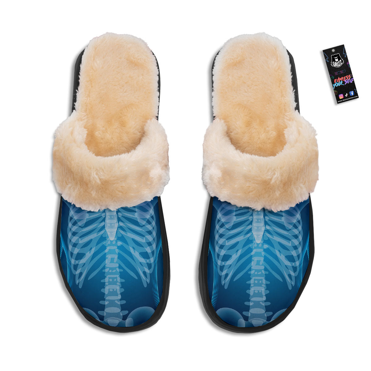 X-Ray Film Radiologist Print Slippers-grizzshop