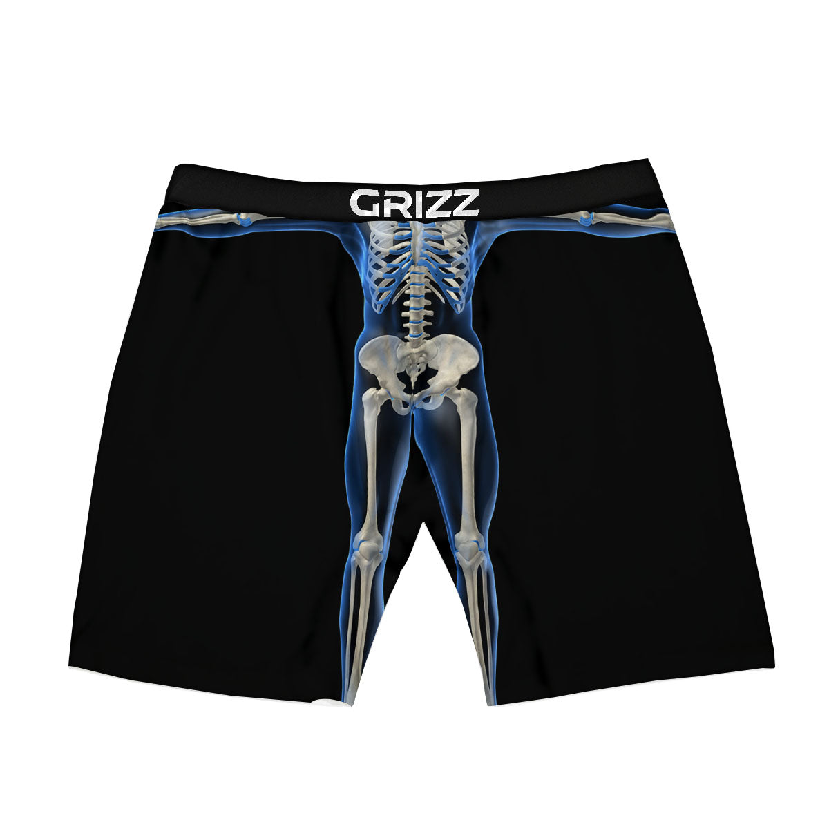 X-Ray Human Skeleton Print Boxer Briefs-grizzshop