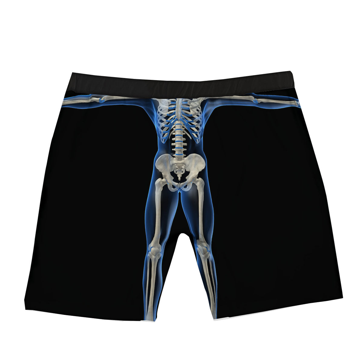 X-Ray Human Skeleton Print Boxer Briefs-grizzshop