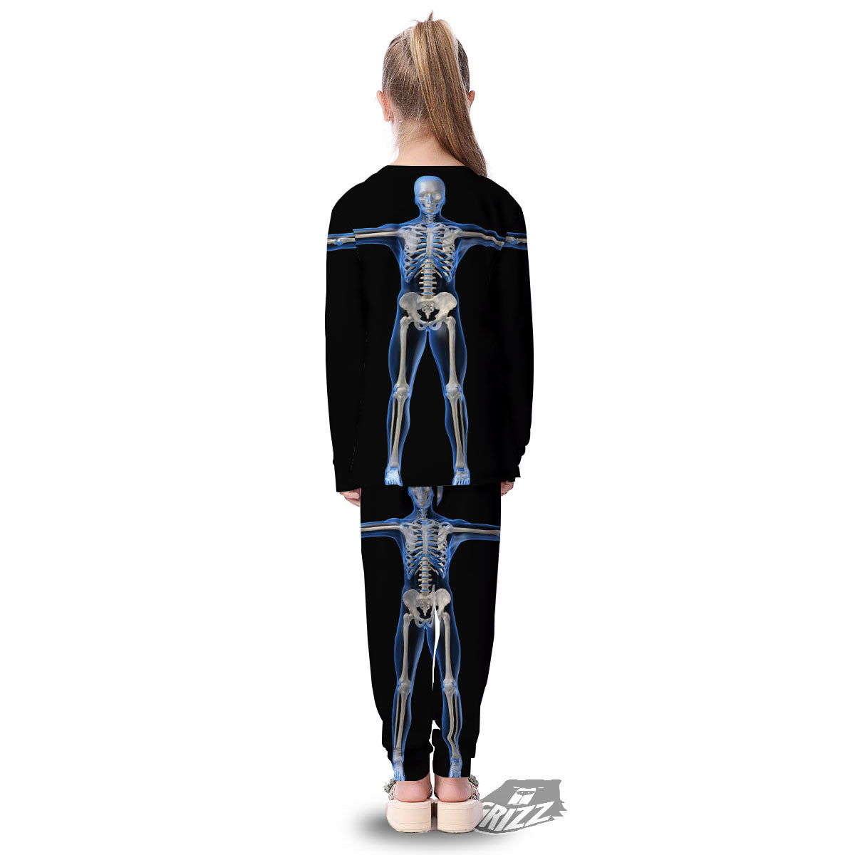 X-Ray Human Skeleton Print Kid's Pajamas-grizzshop
