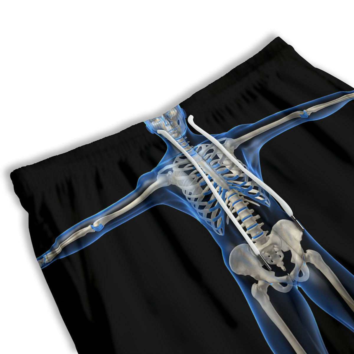 X-Ray Human Skeleton Print Men's Athletic Shorts