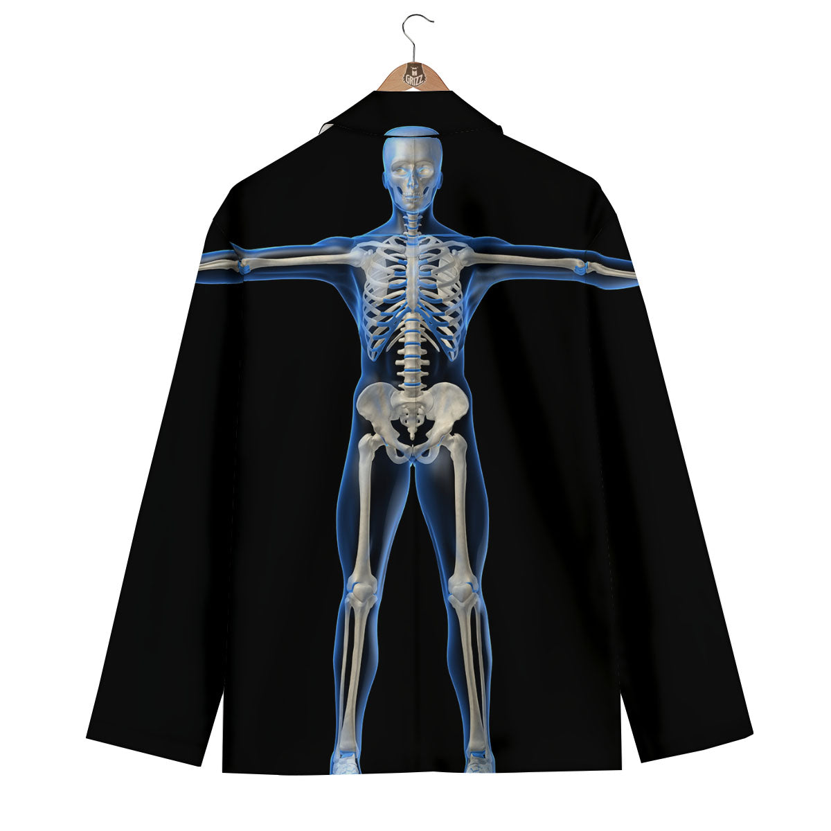 X-Ray Human Skeleton Print Men's Blazer-grizzshop