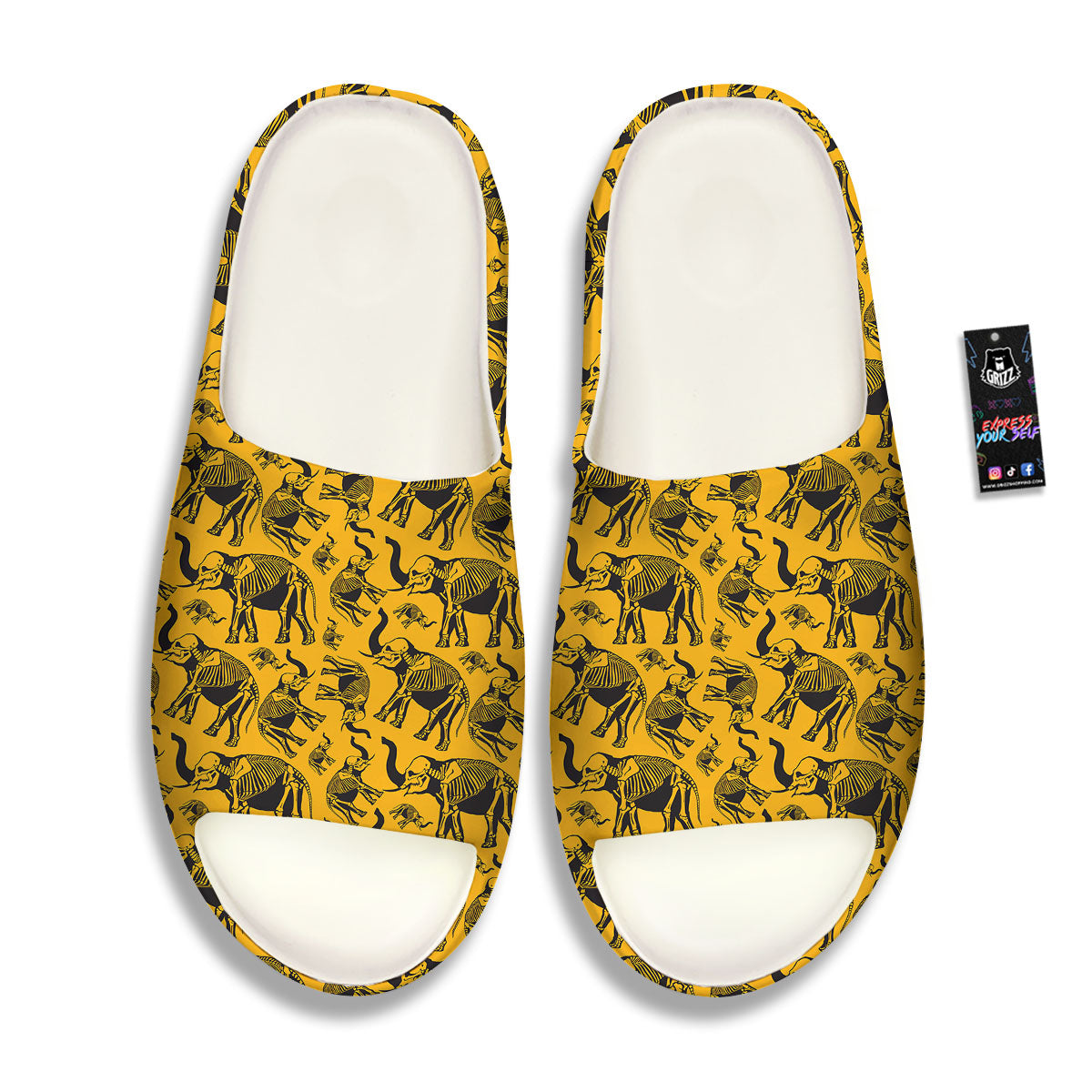 X-Ray Elephant Skeleton Print Pattern Sandals-grizzshop
