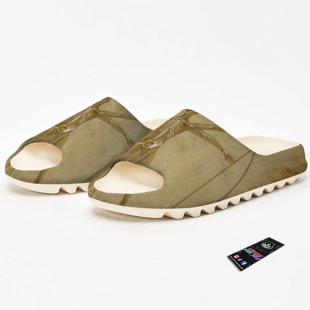 X-Ray Vitruvian Man Print Sandals-grizzshop