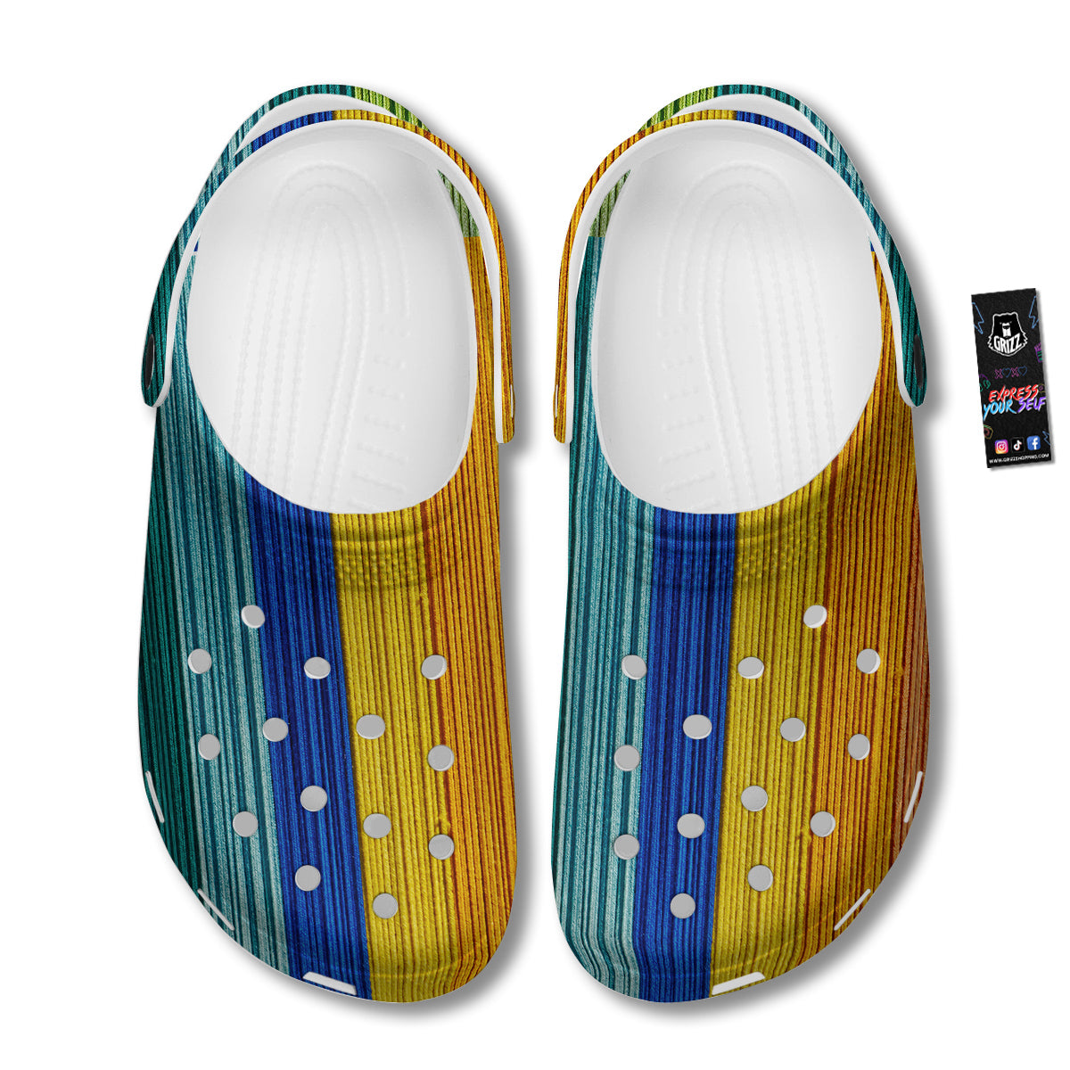 Yarn Colorful Print Clog-grizzshop