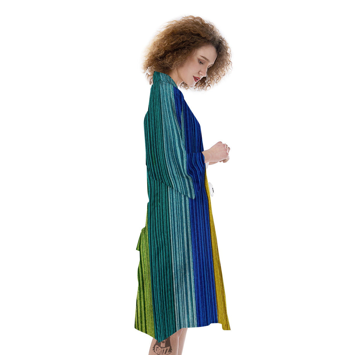 Yarn Colorful Print Kimono-grizzshop