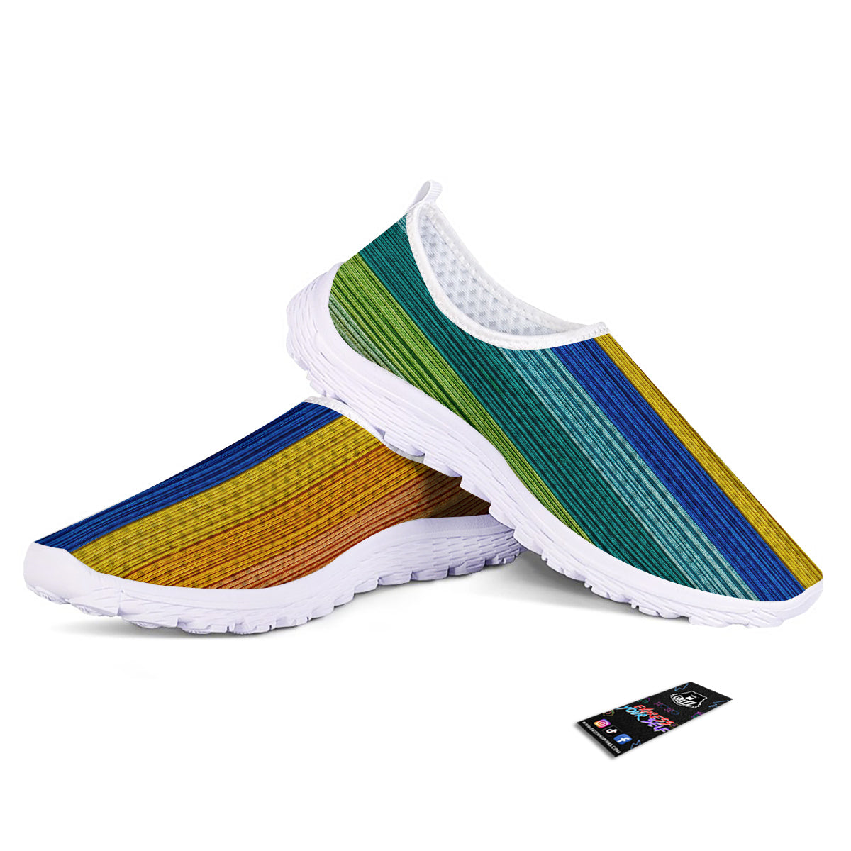 Yarn Colorful Print Nurse Shoes-grizzshop