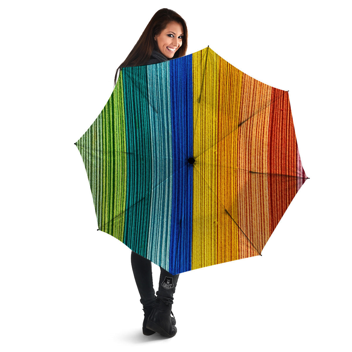 Yarn Colorful Print Umbrella-grizzshop