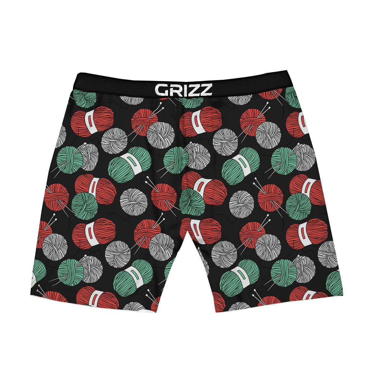 Yarn Knitting Print Pattern Boxer Briefs-grizzshop