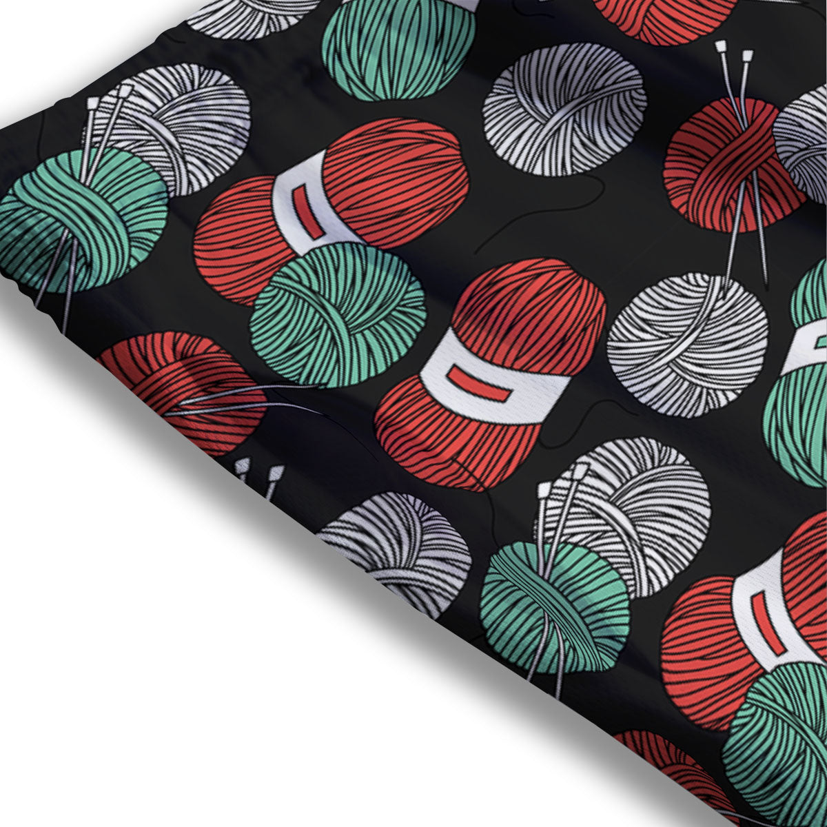 Yarn Knitting Print Pattern Mesh Shorts-grizzshop