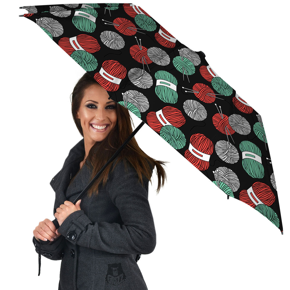 Yarn Knitting Print Pattern Umbrella-grizzshop