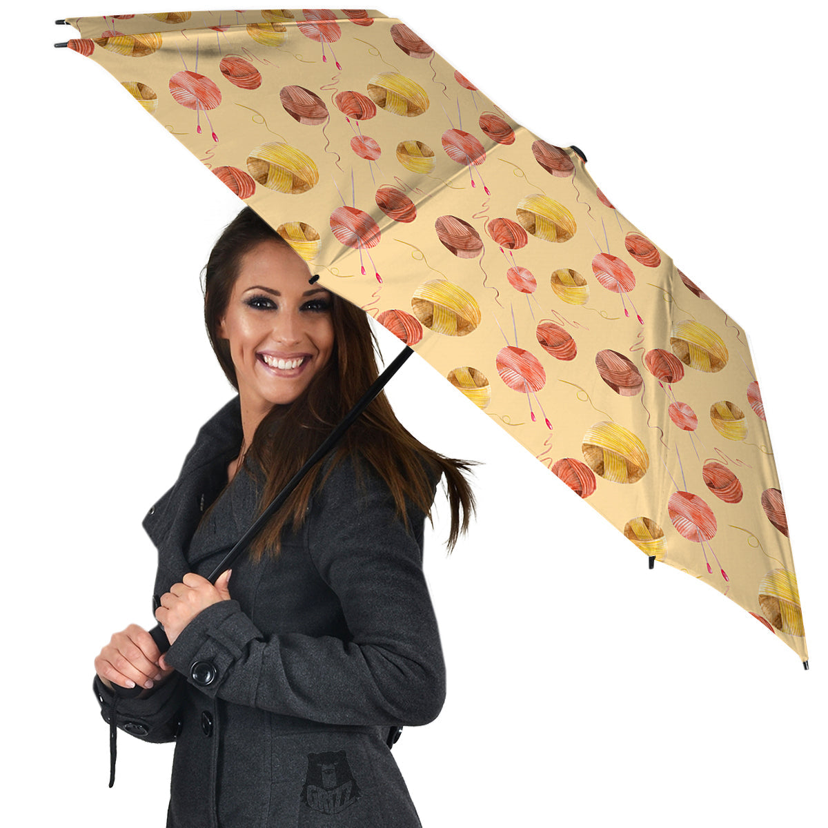 Yarn Watercolor Print Pattern Umbrella-grizzshop